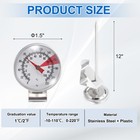 Bimetal Thermometer With 12in Stem   1 5in Dial  -10-110  c Black Sheath