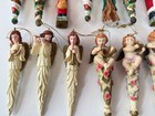 Vintage Christmas Tree Ornaments Santa Claus Angels Snowman Lot 