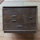 Vintage Japanese Wood Sewing Box Storage Tansu Haribako Chest 4drawers F s Used