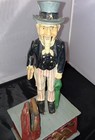 Uncle Sam Usa Vintage Book Of Knowledge Cast Iron Mechanical Coin Bank July 4th