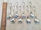 Old Baronial By Gorham Sterling Silver Set 8 Ice Cream Forks Monogram 4 3 4 