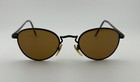 Vintage B l Bausch   Lomb W1550 Black Metal Frame Sunglasses  Brown Glass Lens