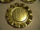 Lot 9 New Vintage 1980s Mcdonald   s    m    Embossed Gold Aluminum 4-inch Ashtrays