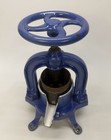 Cast Iron French Enamel Duck Press Blue Antique Vintage 