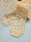 Antique Tambour Net Lace Collar Long 49  Salvage 