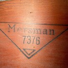 Antique Mersman Duncan Phyfe Oval Coffee Table 7376 Glass Top Regency Federal