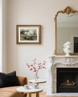 Arpeotcy Vintage Cottage Garden Wall Art  Framed Floral House Painting Print    