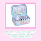 42 Piece Tea Party Set For Little Girls Gift Pretend Kids Toy Tin Tea Set   Food