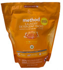 Method Laundry Detergent Packs Ginger Mango 42 Packs 3-in-1 Cleaning Plant-based