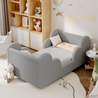 Slsy Upholstered Low Floor Toddler Bed 300lbs With Cloud Guardrail cpc Certified