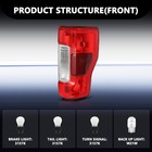 Halogen Tail Light Assembly Compatible With 2017-2019 Ford F250 F350 Super Duty