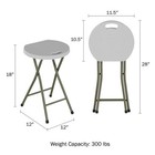 Set Of 2 Stools - 18-inch Folding Stools With 300lb Capacity For Indoor Or Ou   