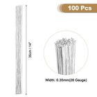 100pcs White Floral Wire Stems Bendable 0 35mm 28 Gauge Florist Wire For Flower