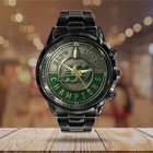 Saskatchewan Roughriders Black Stainless Steel Watch - Tmthu2285 Gift Box Includ