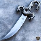 10  Blue Dragon Fantasy Fixed Blade Knife Dagger Sword Medieval Ninja W  Sheath