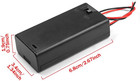  pack Of 2 2 Aa Battery Holder With Switch  2x 1 5v Aa Battery Holder Case