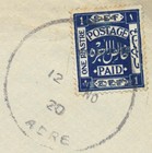 Palestine Israel To England 1920 Large Acre Skeleton Postmark On Cover Front To