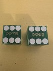 Vintage Lady Luck Casino Las Vegas Retired Craps Dice Pair Serial  0065  0075
