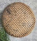 Vintage Woven Bamboo Wall Basket Tobacco Basket 14inch 