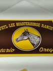 Original Large Vintage Sign Decal Sticker Horse Ranch Oregon Ad Advertising Race