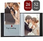 Photo Album 8x10 Clear Pages Pockets Leathe Cover Slip Slide In Photo Album Hold