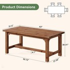 Farmhouse Solid Wood Dining Table Rustic Brown Rectangular Seats Four To Six