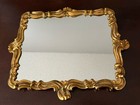 Stylebuilt Usa Gold Plated Decor Vanity Mirror Cosmetic Vtg Jewelry Tray 8x10