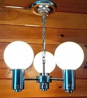 Vintage 1960 s-70 s Mid Century Modern Retro Atomic Chrome Chandelier Light 