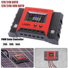 100a 60a 30a 12v 24v 36 48v Pwm Solar Charge Controller Solar Panel Pv Regulator