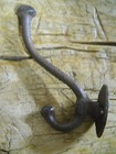 4 Cast Iron Brown Mission Style Coat Hooks Hat Hook Rack Hall Tree Restoration