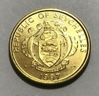 1997 Seychelles 10 Cents Coin Yellowfin Tuna Fish Animal Wildlife