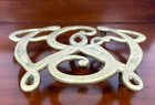 Vintage Brass George Washington Cypher 10-3 Trivet By Virginia Metalcrafters