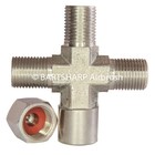 3 Way Airbrush Air Hose Splitter Manifold Airhose Splitter - Safety Threaded