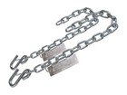 1 4  X 30  Trailer Safety Chain W  S Hook Latch Pair Grade 30 Zinc Plated