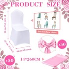 100 Pcs Wedding Chair Covers 50 Stretch Spandex Chair Covers With 50 Decorati   
