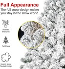 4 5 6 7ft Snow Flocked Artificial Christmas Tree Holiday Decora Prelit Or Unlit