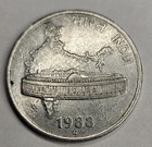 1988 India 50 Paise - Circulated Indian Stainless Steel World Coin - Asia