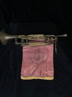 Antique Mid-century Ludwig Brass Bugle With Mouthpiece And Maritime navy Flag