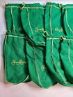 Lot Of 10 Crown Royal Green Drawstring Bags Medium Size 9-10  Long