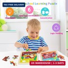 Wooden Puzzles For Toddlers 2-4  9 Pieces Vehicle Jigsaw Puzzles For Kids Ages 3