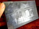 Letterpress Printing Block Cut Stamp People C  1880 s Reunion Wood Metal Vtg