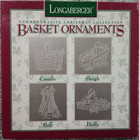Vintage 1994 Longaberger Basket Commemorative Pewter Christmas Ornaments