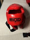 Macho Taekwondo Karate Youth Sparring Gear 2 Helmets And Pair Of Hand Pads Red