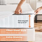 Gianna Waterproof Mattress Protector  Soft White Mattress Cover queen Size