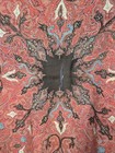 Antique Mid 19th C Hand Pieced Colorful Paisley Shawl W Small Black Center