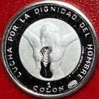 1971 El Salvador 1 Colon Silver Proof Dali Woman Image  la Fecundidad  Rare 16mm
