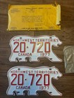 1977 Northwest Territories Canada Polar Bear Nwt License Plate Set Pair   20 720