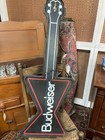 Vintage Budweiser Guitar Neon Light Up Sign Anheuser Busch Bar Beer 1980s 1990