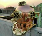 18  Brass Vintage Copper Mark V Us Navy Deep Sea Scuba Divers Diving Helmet Gift