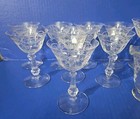 15 Pc Fostoria Corsage Pattern Champagne    Liquor Cocktail Glasses  1 Creamer